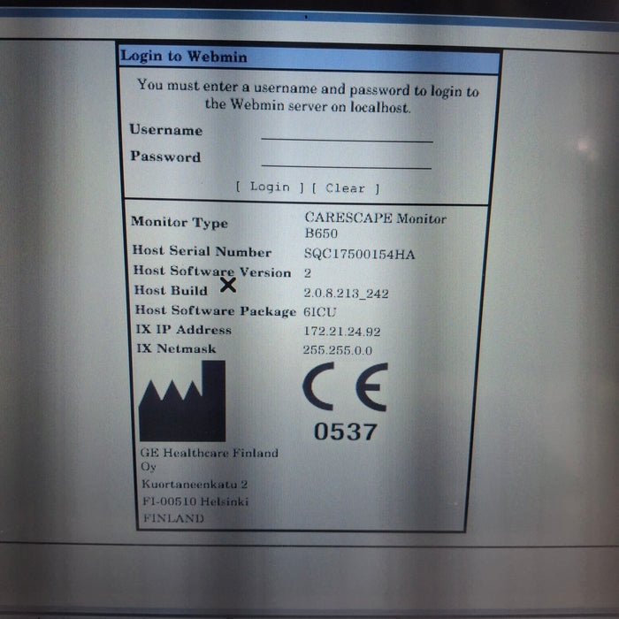 GE Healthcare GE Healthcare Carescape B650 Critical Care Patient Monitor Patient Monitors reLink Medical