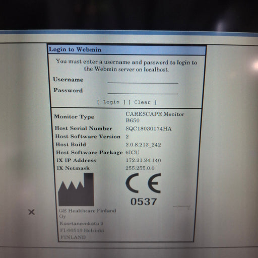GE Healthcare GE Healthcare Carescape B650 Critical Care Patient Monitor Patient Monitors reLink Medical