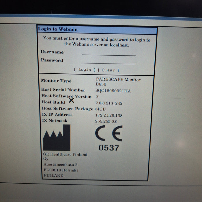 GE Healthcare GE Healthcare Carescape B650 Critical Care Patient Monitor Patient Monitors reLink Medical