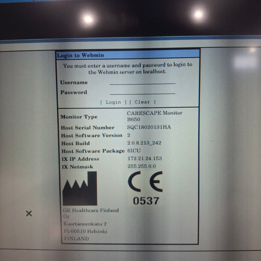 GE Healthcare GE Healthcare Carescape B650 Critical Care Patient Monitor Patient Monitors reLink Medical