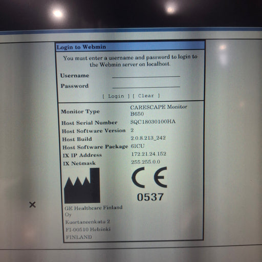 GE Healthcare GE Healthcare Carescape B650 Critical Care Patient Monitor Patient Monitors reLink Medical