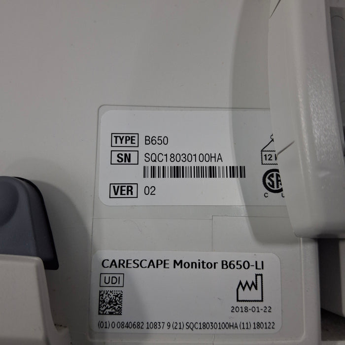 GE Healthcare GE Healthcare Carescape B650 Critical Care Patient Monitor Patient Monitors reLink Medical