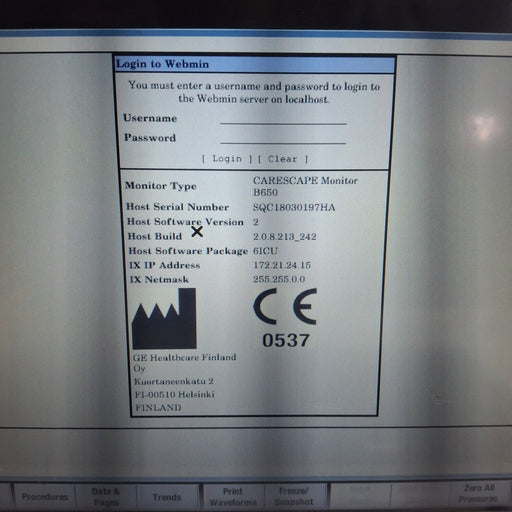 GE Healthcare GE Healthcare Carescape B650 Critical Care Patient Monitor Patient Monitors reLink Medical