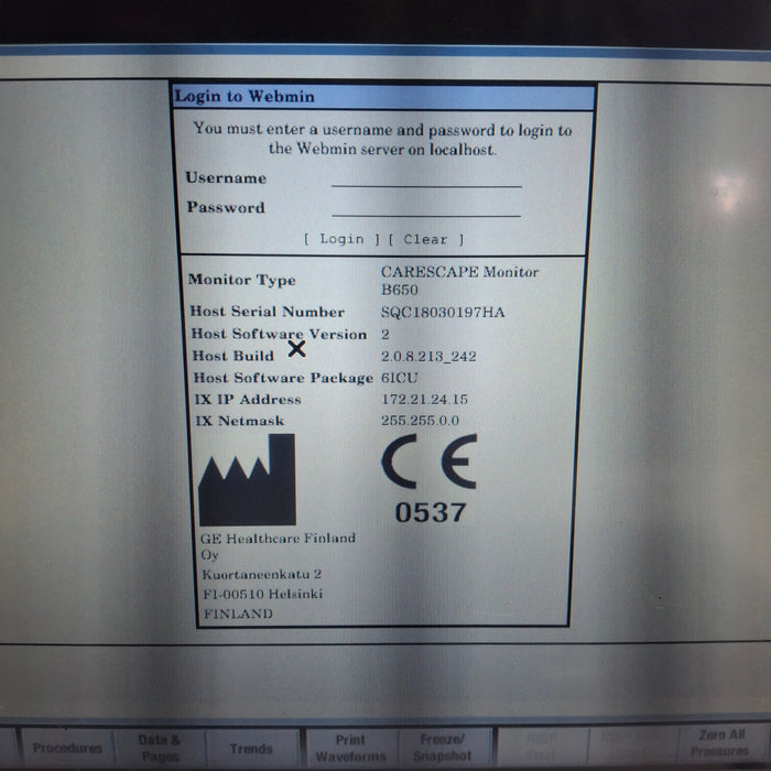 GE Healthcare GE Healthcare Carescape B650 Critical Care Patient Monitor Patient Monitors reLink Medical