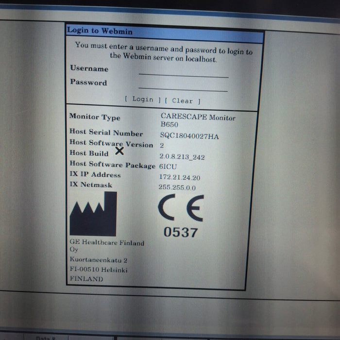 GE Healthcare GE Healthcare Carescape B650 Critical Care Patient Monitor Patient Monitors reLink Medical