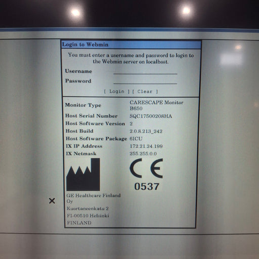GE Healthcare GE Healthcare Carescape B650 Critical Care Patient Monitor Patient Monitors reLink Medical