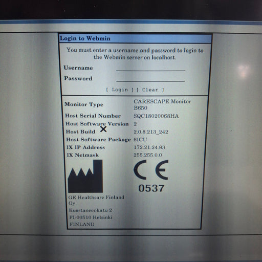 GE Healthcare GE Healthcare Carescape B650 Critical Care Patient Monitor Patient Monitors reLink Medical