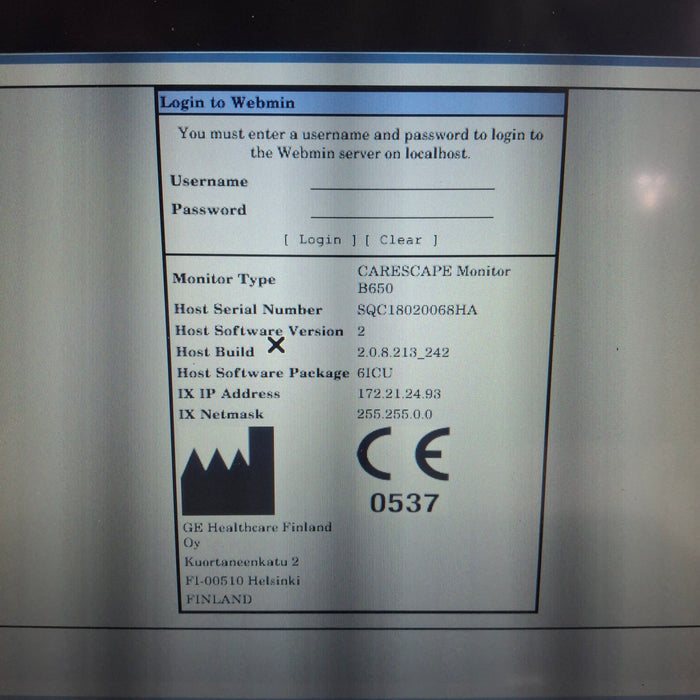 GE Healthcare GE Healthcare Carescape B650 Critical Care Patient Monitor Patient Monitors reLink Medical