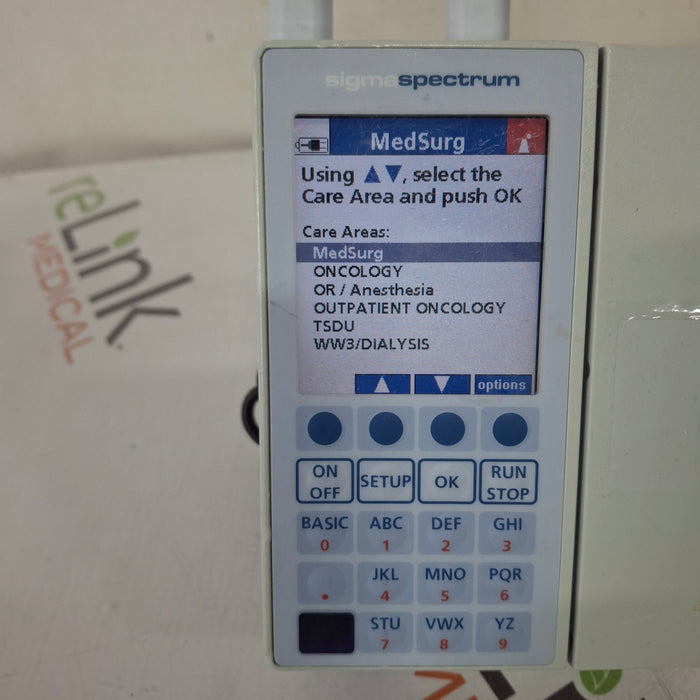 Baxter Baxter Sigma Spectrum 6.05.14 with A/B/G/N Battery Infusion Pump Infusion Pump reLink Medical