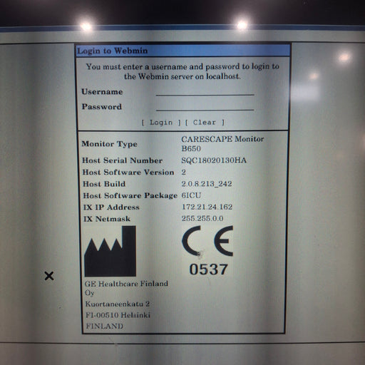 GE Healthcare GE Healthcare Carescape B650 Critical Care Patient Monitor Patient Monitors reLink Medical