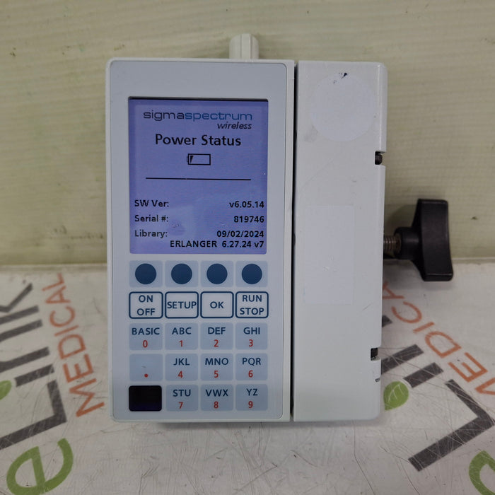Baxter Baxter Sigma Spectrum 6.05.14 with B/G Battery Infusion Pump Infusion Pump reLink Medical