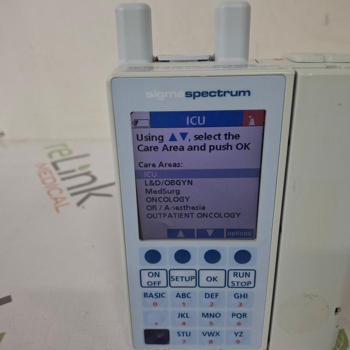 Baxter Baxter Sigma Spectrum 6.05.13 with A/B/G/N Battery Infusion Pump Infusion Pump reLink Medical