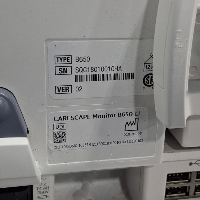 GE Healthcare GE Healthcare Carescape B650 Critical Care Patient Monitor Patient Monitors reLink Medical