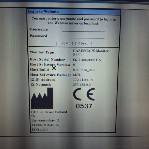 GE Healthcare GE Healthcare Carescape B650 Critical Care Patient Monitor Patient Monitors reLink Medical