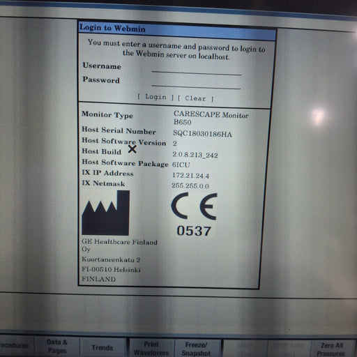 GE Healthcare GE Healthcare Carescape B650 Critical Care Patient Monitor Patient Monitors reLink Medical