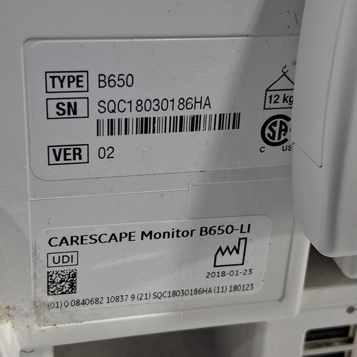 GE Healthcare GE Healthcare Carescape B650 Critical Care Patient Monitor Patient Monitors reLink Medical