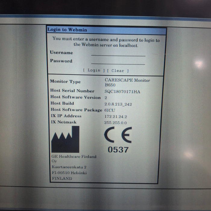 GE Healthcare GE Healthcare Carescape B650 Critical Care Patient Monitor Patient Monitors reLink Medical