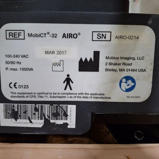 Mobius Imaging, LLC Mobius Imaging, LLC MobiCT-32 AIRO CT Scanner CT / PET reLink Online