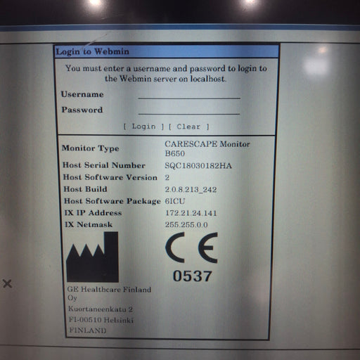 GE Healthcare GE Healthcare Carescape B650 Critical Care Patient Monitor Patient Monitors reLink Medical