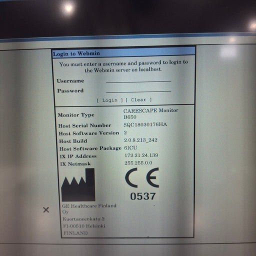 GE Healthcare GE Healthcare Carescape B650 Critical Care Patient Monitor Patient Monitors reLink Medical