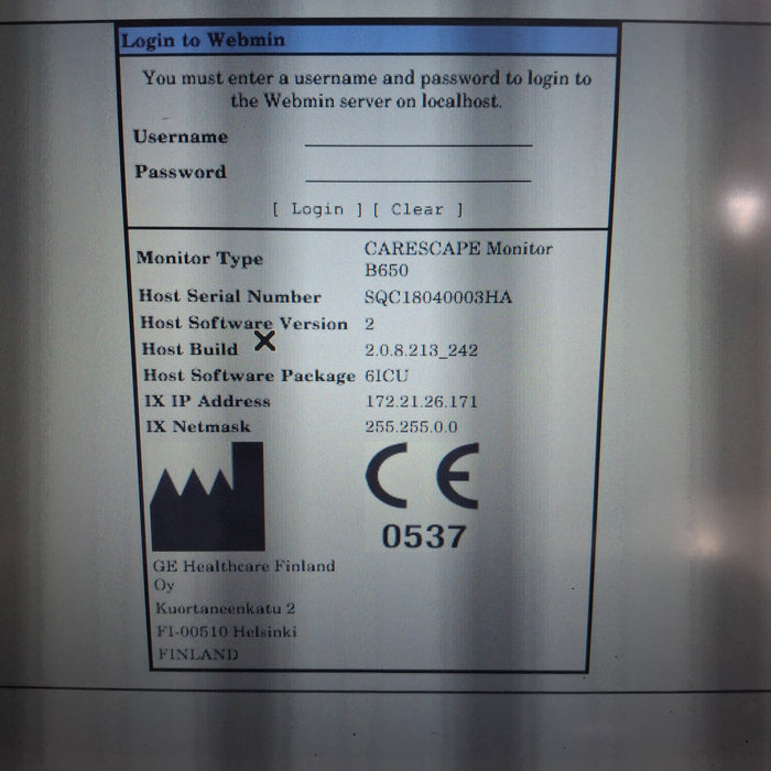 GE Healthcare GE Healthcare Carescape B650 Critical Care Patient Monitor Patient Monitors reLink Medical