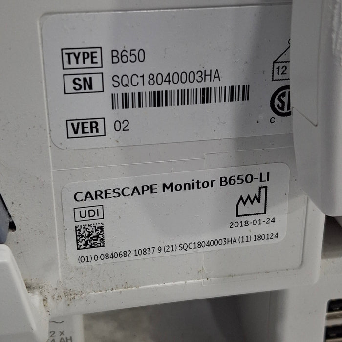 GE Healthcare GE Healthcare Carescape B650 Critical Care Patient Monitor Patient Monitors reLink Medical