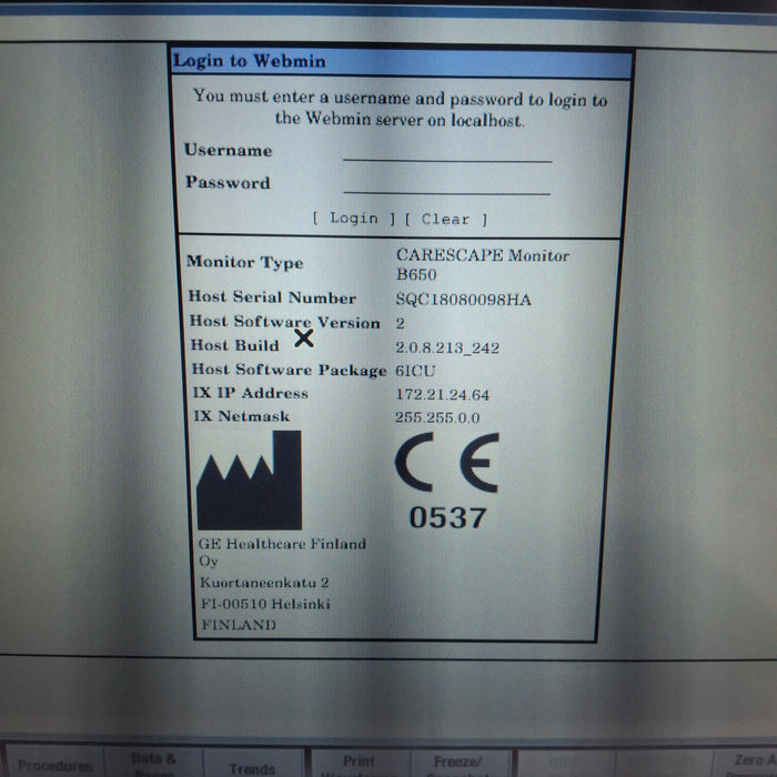GE Healthcare GE Healthcare Carescape B650 Critical Care Patient Monitor Patient Monitors reLink Medical