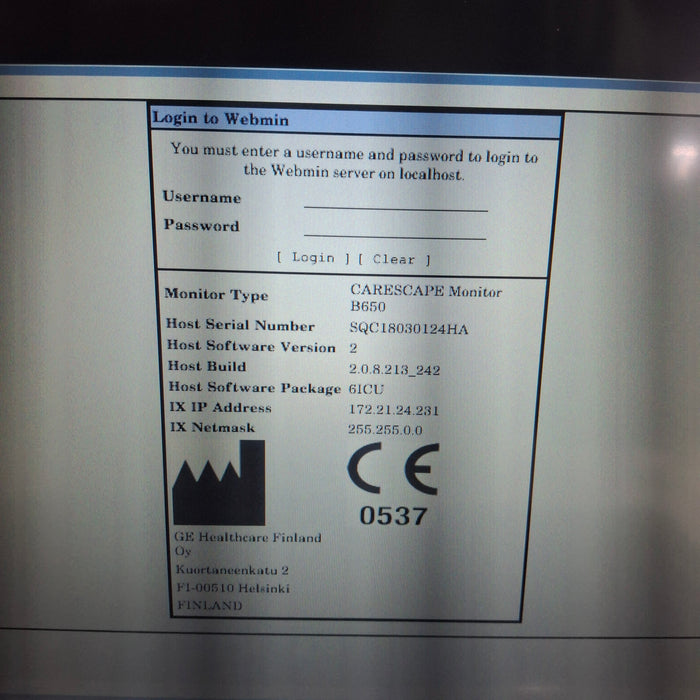 GE Healthcare GE Healthcare Carescape B650 Critical Care Patient Monitor Patient Monitors reLink Medical