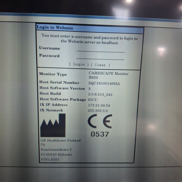 GE Healthcare GE Healthcare Carescape B650 Critical Care Patient Monitor Patient Monitors reLink Medical