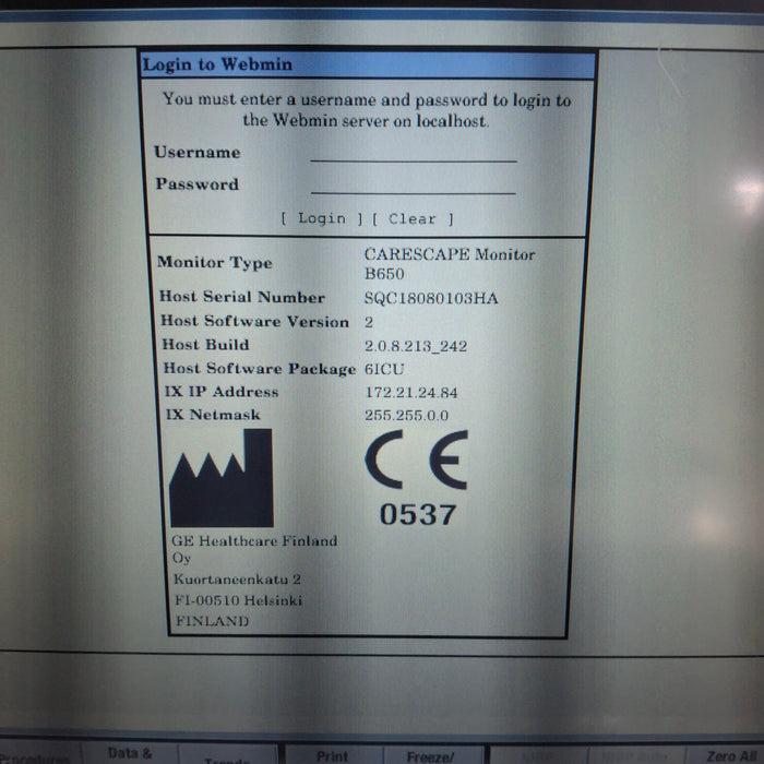 GE Healthcare GE Healthcare Carescape B650 Critical Care Patient Monitor Patient Monitors reLink Medical