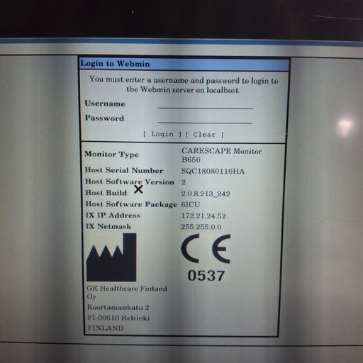 GE Healthcare GE Healthcare Carescape B650 Critical Care Patient Monitor Patient Monitors reLink Medical
