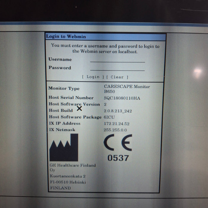 GE Healthcare GE Healthcare Carescape B650 Critical Care Patient Monitor Patient Monitors reLink Medical
