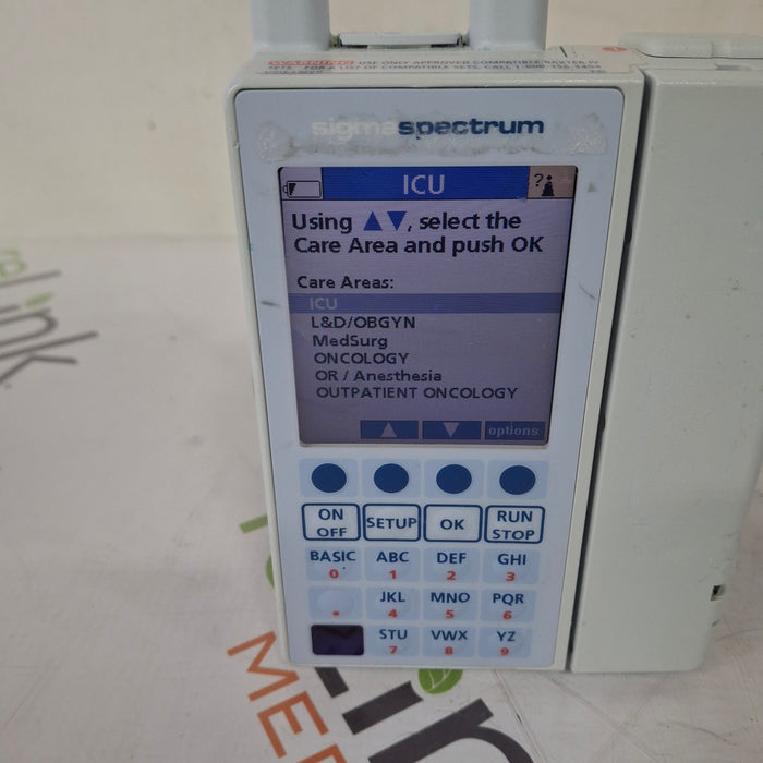 Baxter Baxter Sigma Spectrum 6.05.14 with A/B/G/N Battery Infusion Pump Infusion Pump reLink Medical