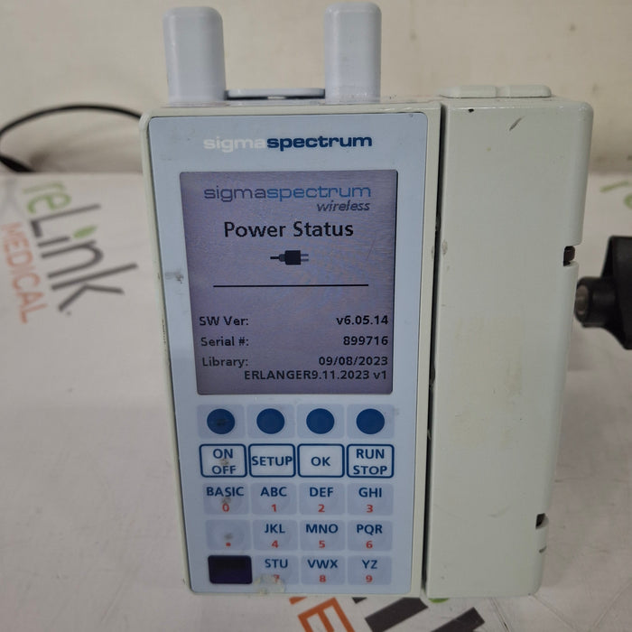 Baxter Baxter Sigma Spectrum 6.05.14 with A/B/G/N Battery Infusion Pump Infusion Pump reLink Medical