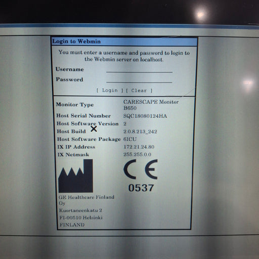 GE Healthcare GE Healthcare Carescape B650 Critical Care Patient Monitor Patient Monitors reLink Medical