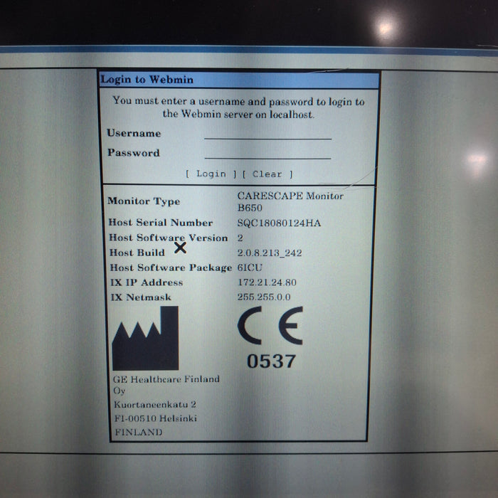 GE Healthcare GE Healthcare Carescape B650 Critical Care Patient Monitor Patient Monitors reLink Medical