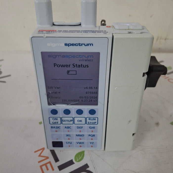 Baxter Baxter Sigma Spectrum 6.05.14 with A/B/G/N Battery Infusion Pump Infusion Pump reLink Medical