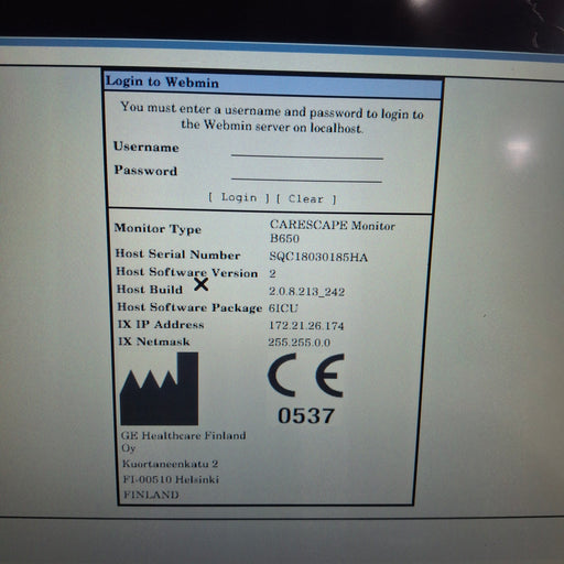 GE Healthcare GE Healthcare Carescape B650 Critical Care Patient Monitor Patient Monitors reLink Medical