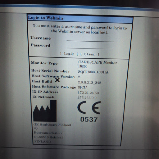 GE Healthcare GE Healthcare Carescape B650 Critical Care Patient Monitor Patient Monitors reLink Medical