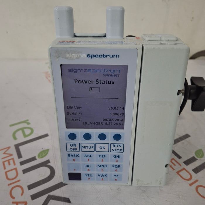 Baxter Baxter Sigma Spectrum 6.05.14 with A/B/G/N Battery Infusion Pump Infusion Pump reLink Medical