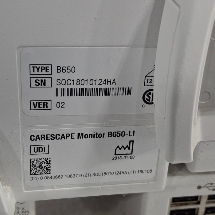 GE Healthcare GE Healthcare Carescape B650 Critical Care Patient Monitor Patient Monitors reLink Medical