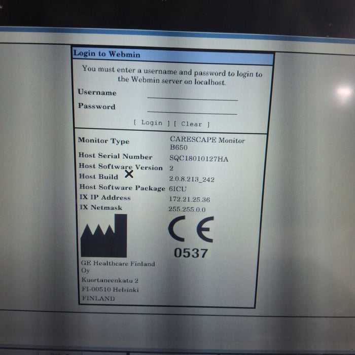 GE Healthcare GE Healthcare Carescape B650 Critical Care Patient Monitor Patient Monitors reLink Medical
