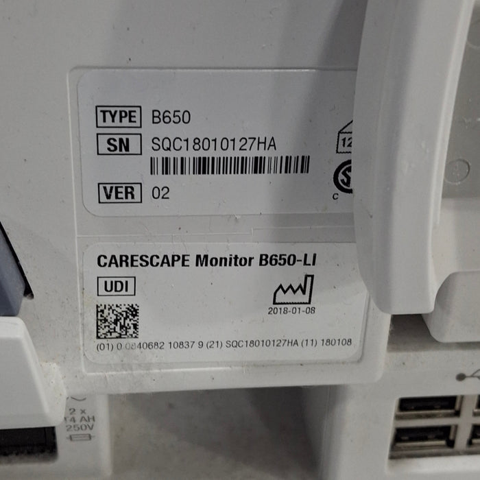 GE Healthcare GE Healthcare Carescape B650 Critical Care Patient Monitor Patient Monitors reLink Medical