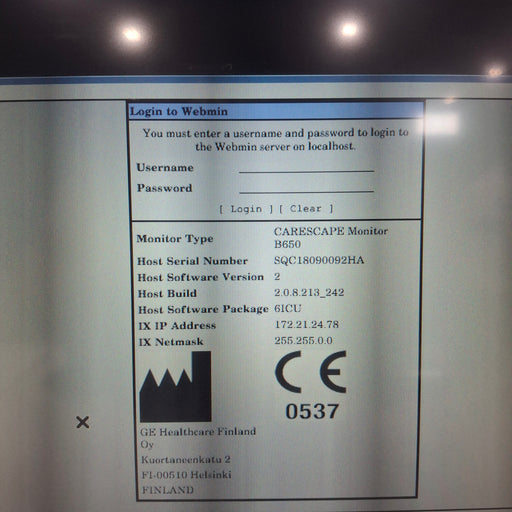 GE Healthcare GE Healthcare Carescape B650 Critical Care Patient Monitor Patient Monitors reLink Medical