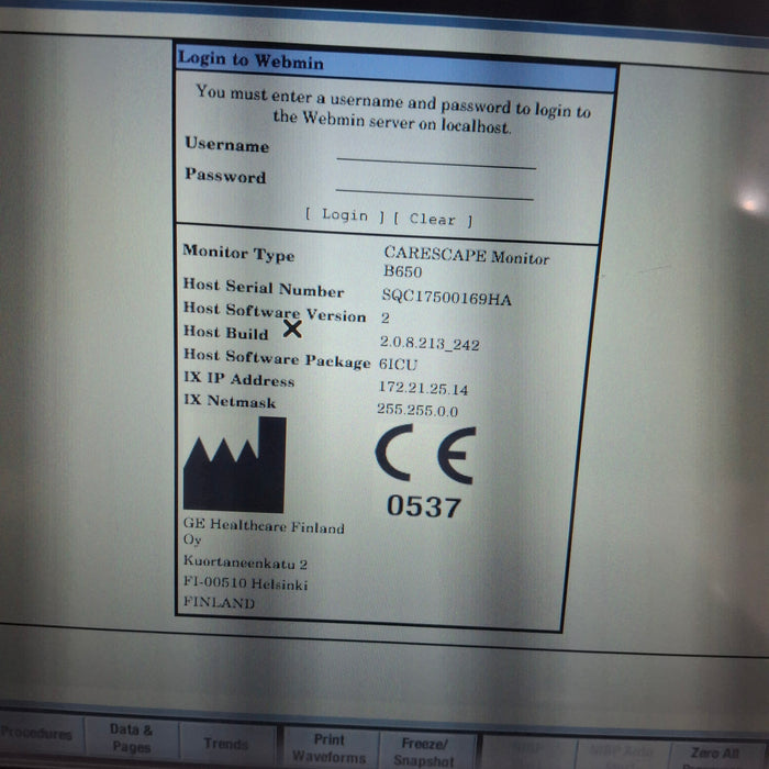 GE Healthcare GE Healthcare Carescape B650 Critical Care Patient Monitor Patient Monitors reLink Medical