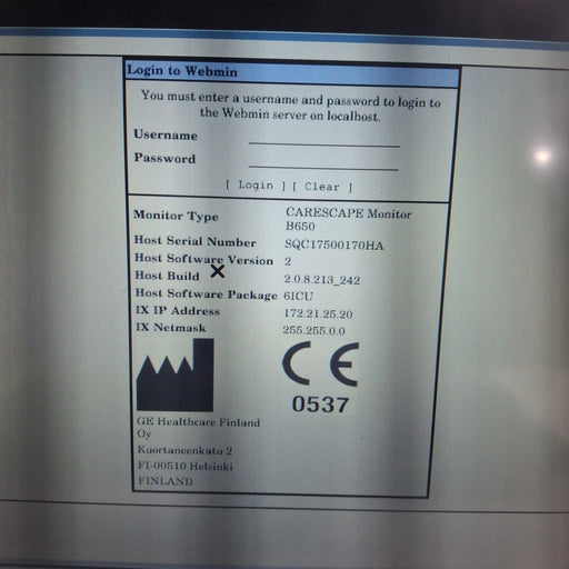GE Healthcare GE Healthcare Carescape B650 Critical Care Patient Monitor Patient Monitors reLink Medical