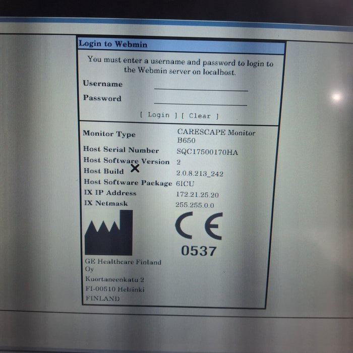 GE Healthcare GE Healthcare Carescape B650 Critical Care Patient Monitor Patient Monitors reLink Medical