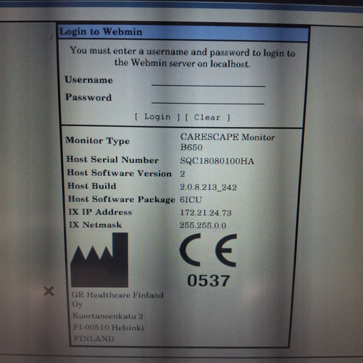 GE Healthcare GE Healthcare Carescape B650 Critical Care Patient Monitor Patient Monitors reLink Medical