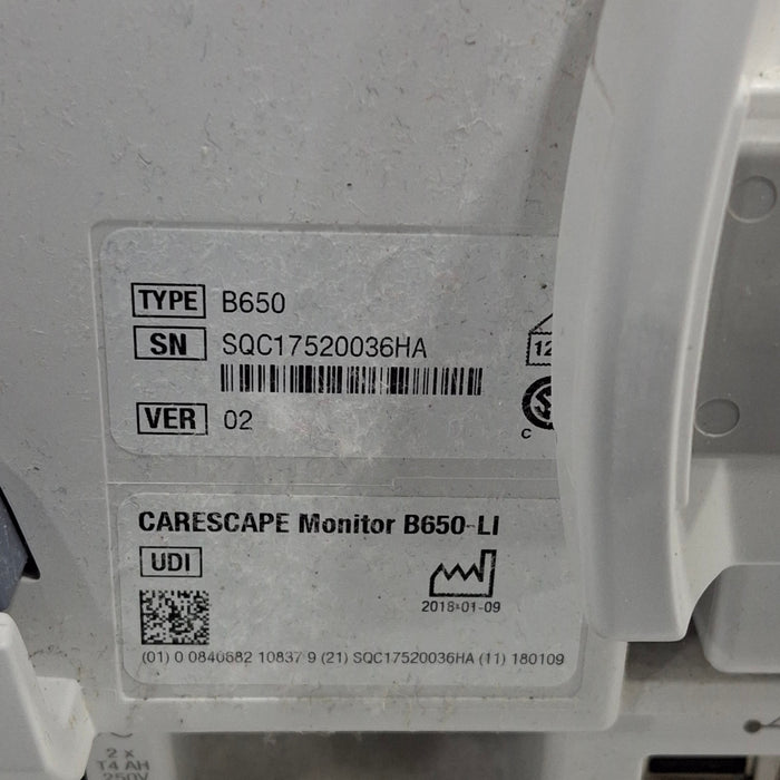 GE Healthcare GE Healthcare Carescape B650 Critical Care Patient Monitor Patient Monitors reLink Medical