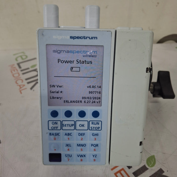 Baxter Baxter Sigma Spectrum 6.05.14 with A/B/G/N Battery Infusion Pump Infusion Pump reLink Medical